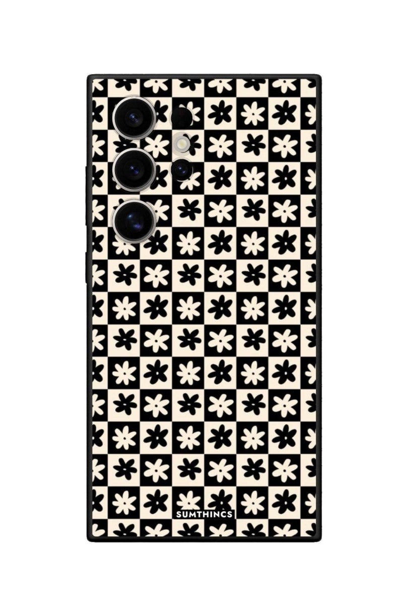 Samsung S25 Ultra Check Flowers Premium Telefon Kılıfı - SUMTHINCS