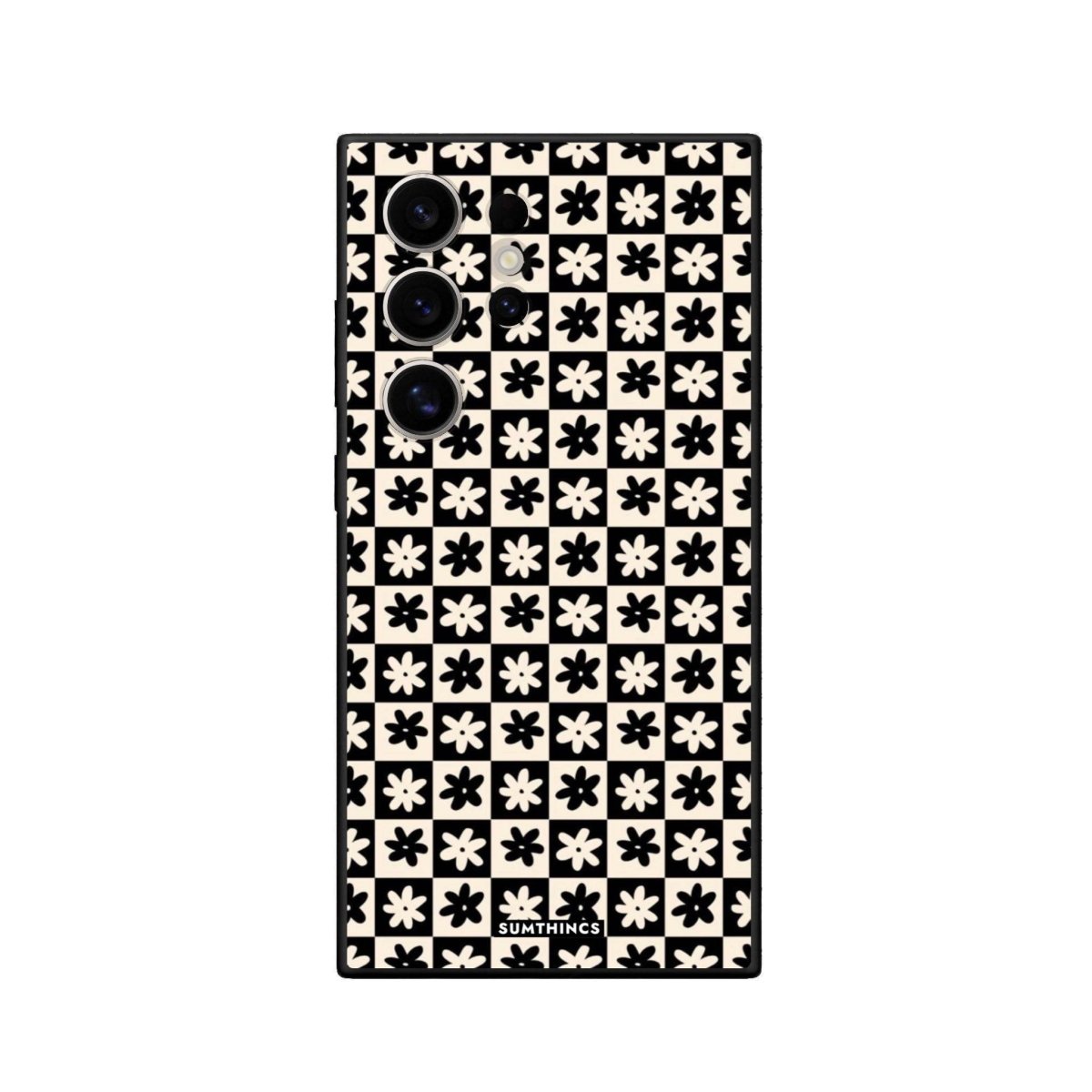 Samsung S25 Ultra Check Flowers Premium Telefon Kılıfı - SUMTHINCS