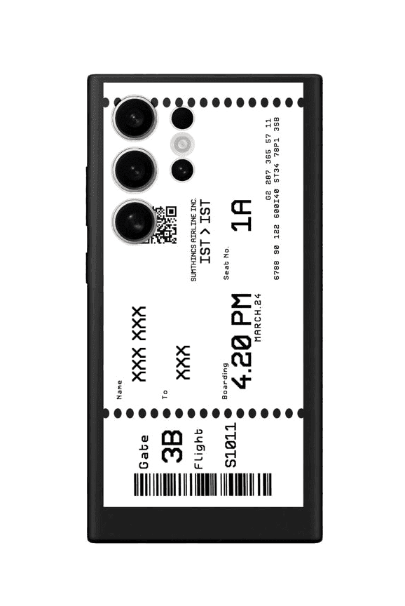 Samsung S25 Ultra Custom Ticket Kişiye Özel Premium Telefon Kılıfı - SUMTHINCS