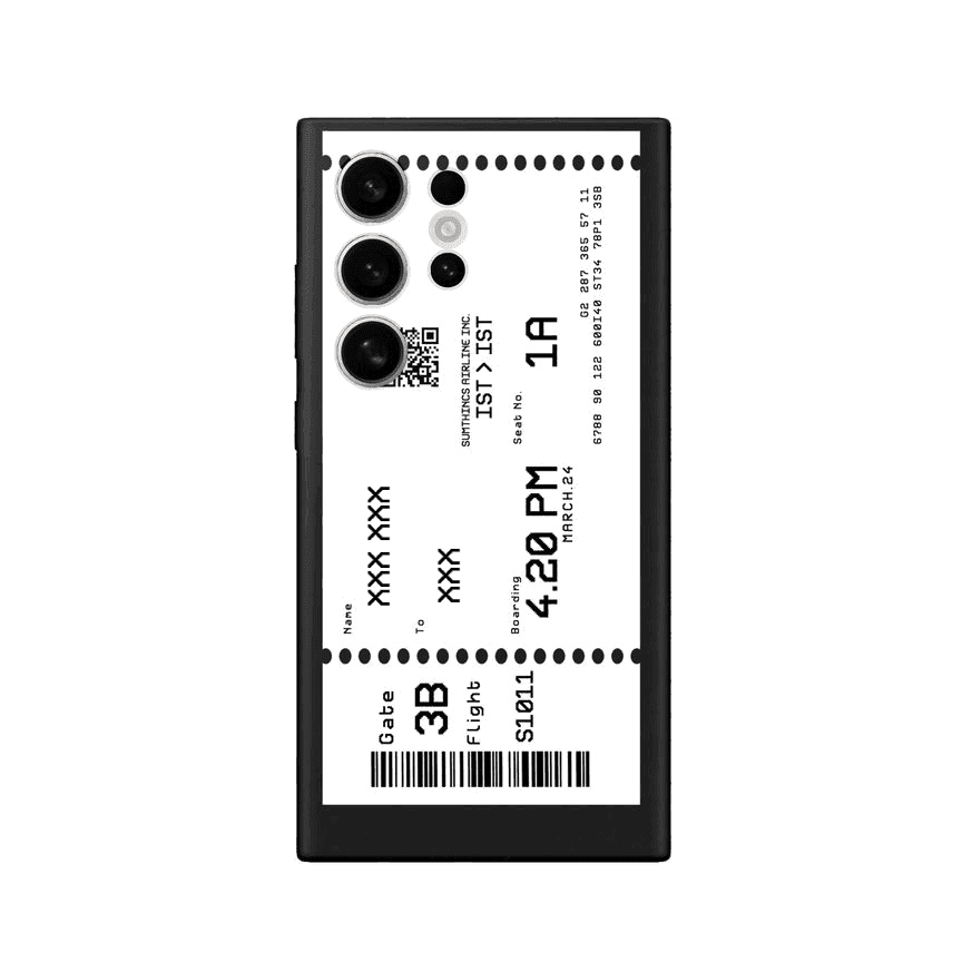 Samsung S25 Ultra Custom Ticket Kişiye Özel Premium Telefon Kılıfı - SUMTHINCS