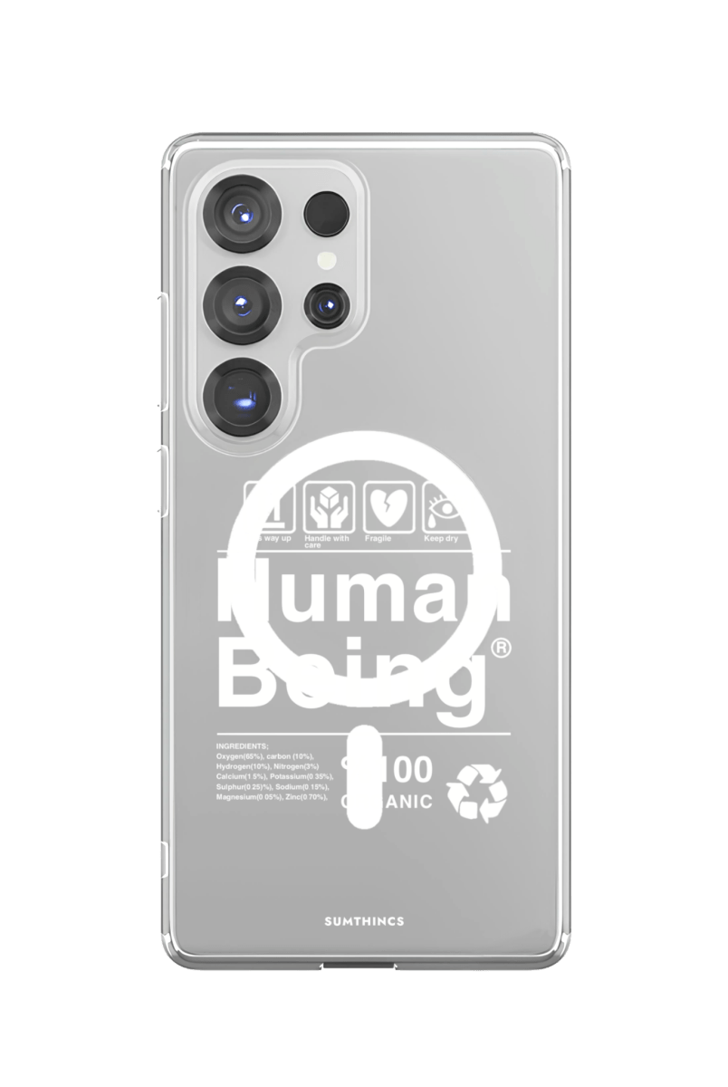 Samsung S25 Ultra Human Being Clear Magsafe Şeffaf Telefon Kılıfı - SUMTHINCS