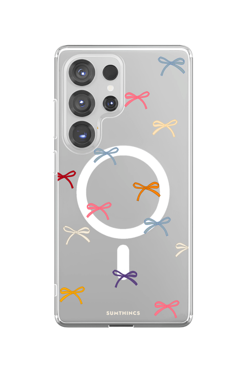Samsung S25 Ultra Little Bows Clear Magsafe Telefon Kılıfı - SUMTHINCS