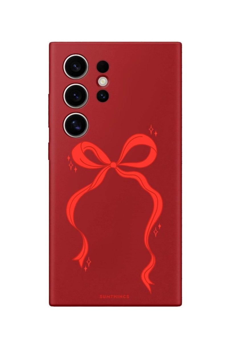 Samsung S25 Ultra Red Bow Premium Telefon Kılıfı - SUMTHINCS