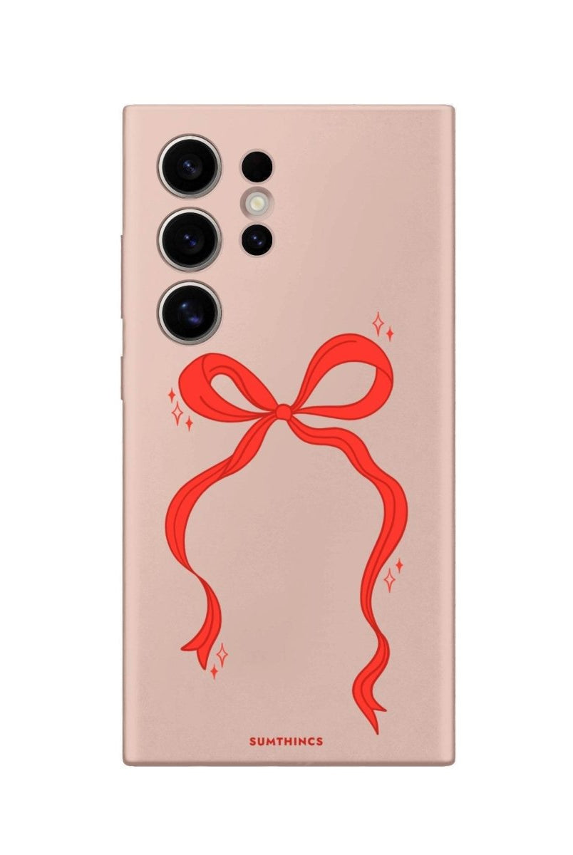 Samsung S25 Ultra Red Bow Premium Telefon Kılıfı - SUMTHINCS