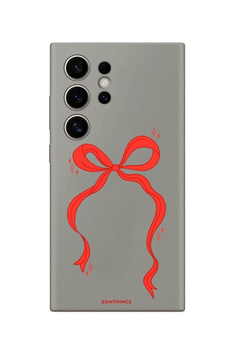 Samsung S25 Ultra Red Bow Premium Telefon Kılıfı - SUMTHINCS