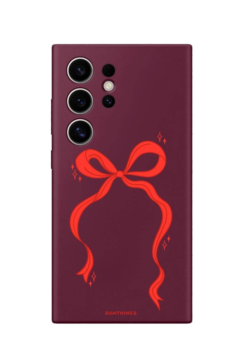 Samsung S25 Ultra Red Bow Premium Telefon Kılıfı - SUMTHINCS