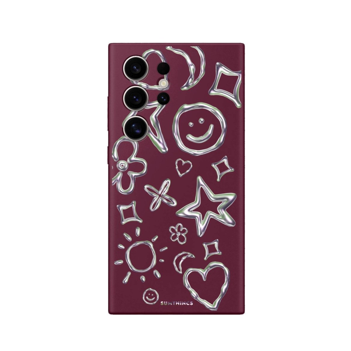 Samsung S25 Ultra Silver Doodles Premium Telefon Kılıfı - SUMTHINCS