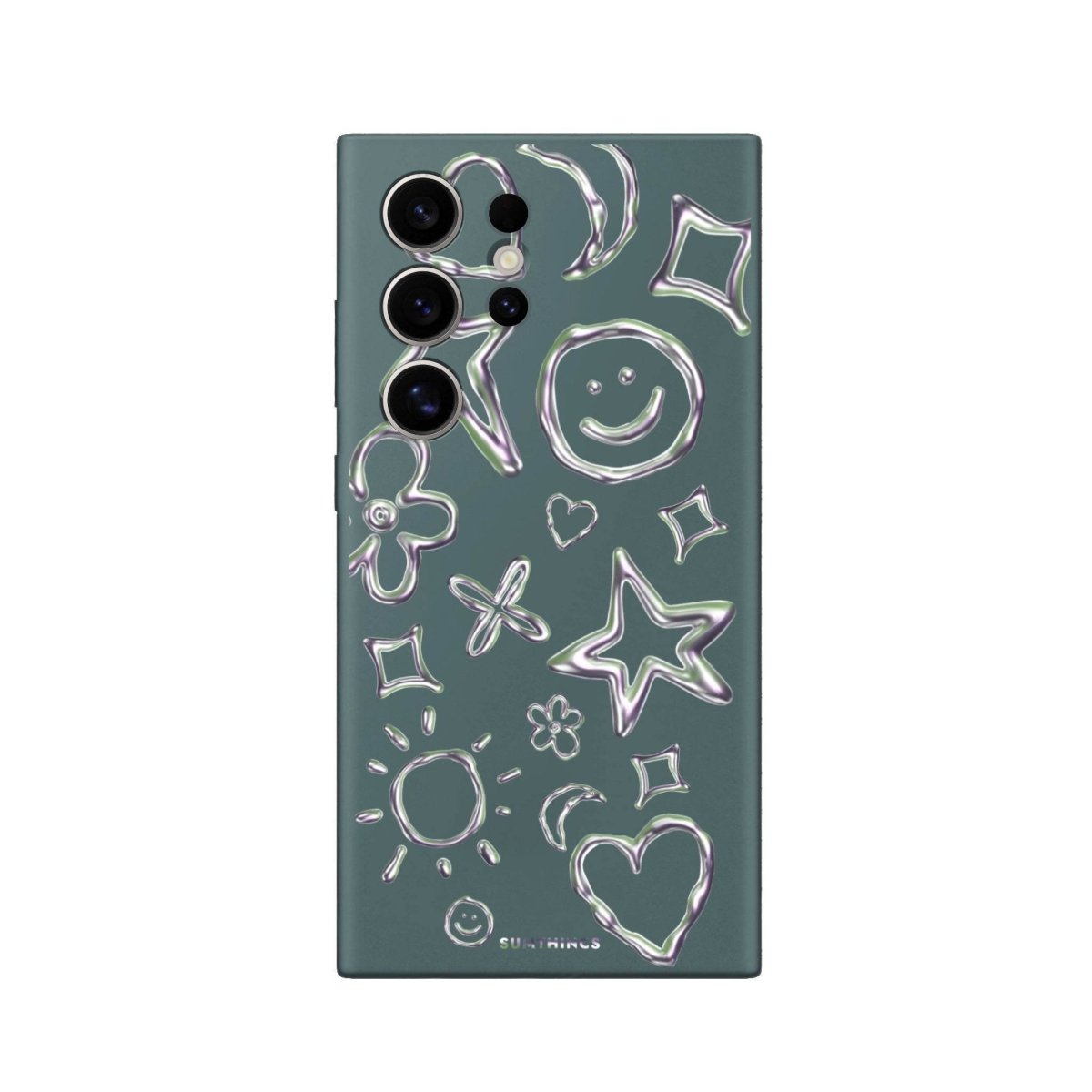 Samsung S25 Ultra Silver Doodles Premium Telefon Kılıfı - SUMTHINCS