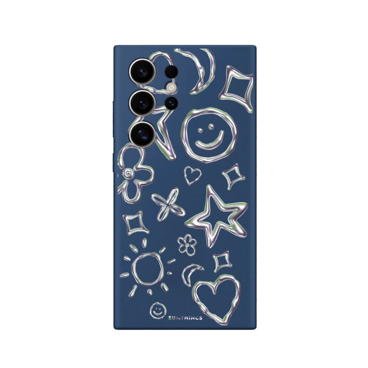 Samsung S25 Ultra Silver Doodles Premium Telefon Kılıfı - SUMTHINCS