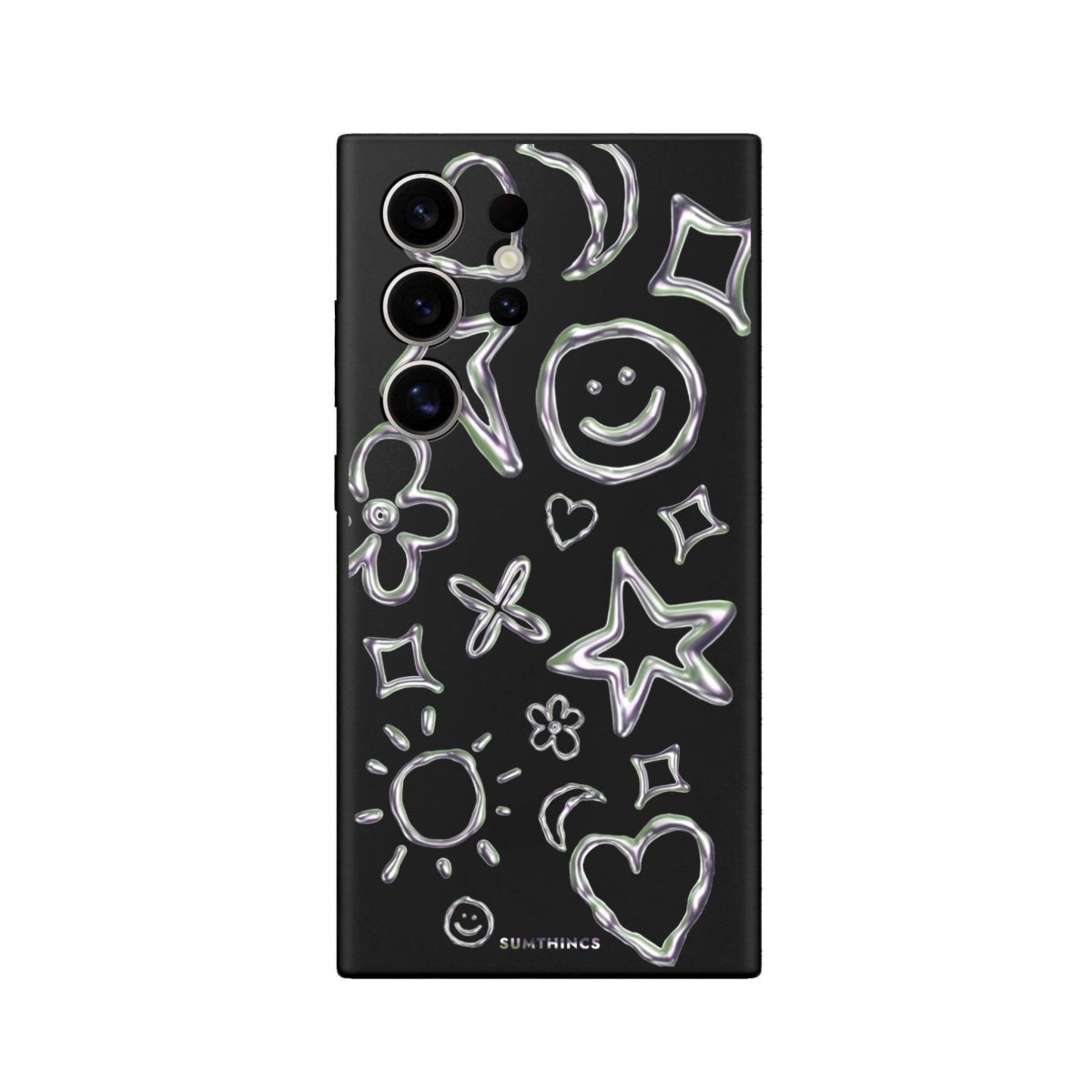 Samsung S25 Ultra Silver Doodles Premium Telefon Kılıfı - SUMTHINCS