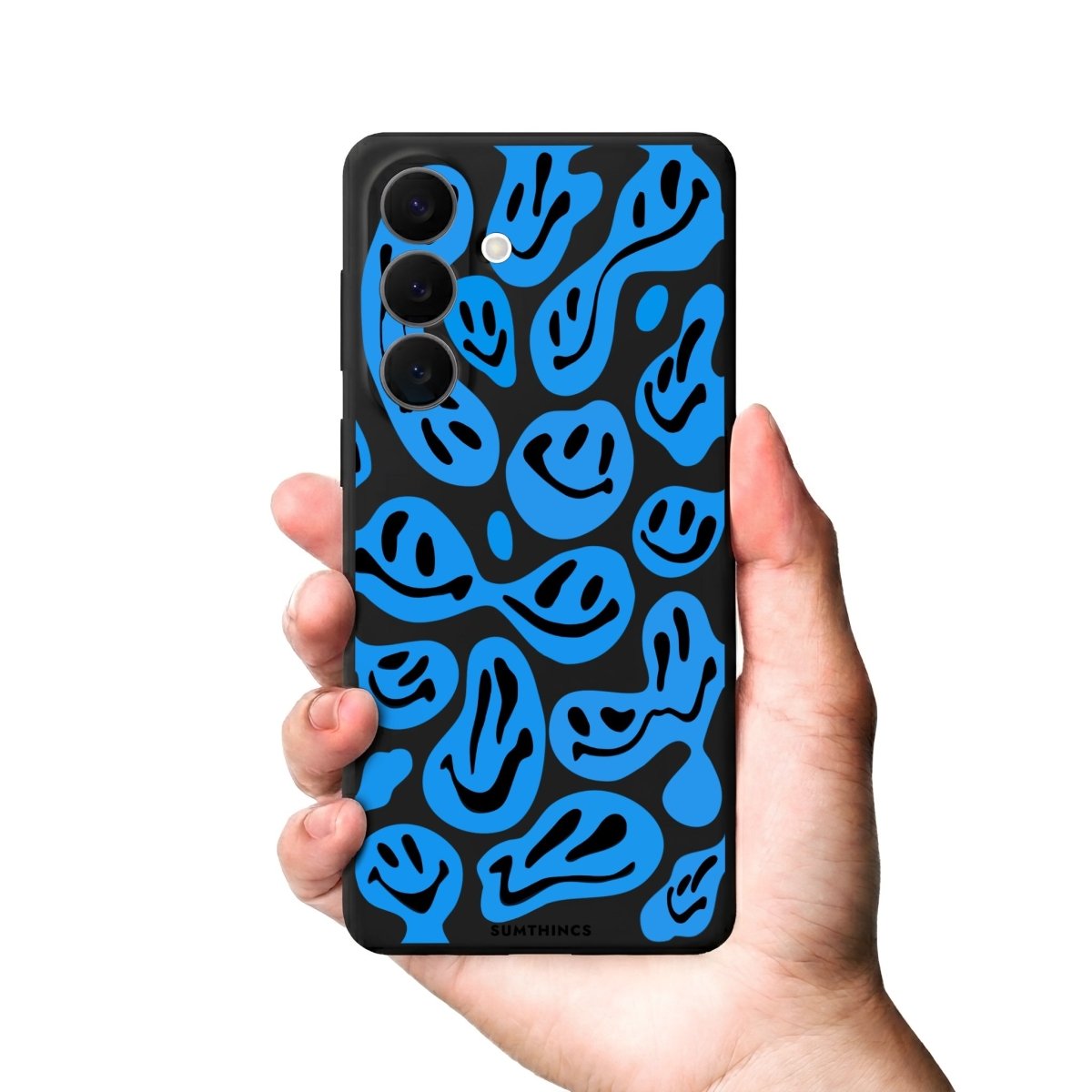 Samsung Smiley Premium Telefon Kılıfı Gri - Sumthincs