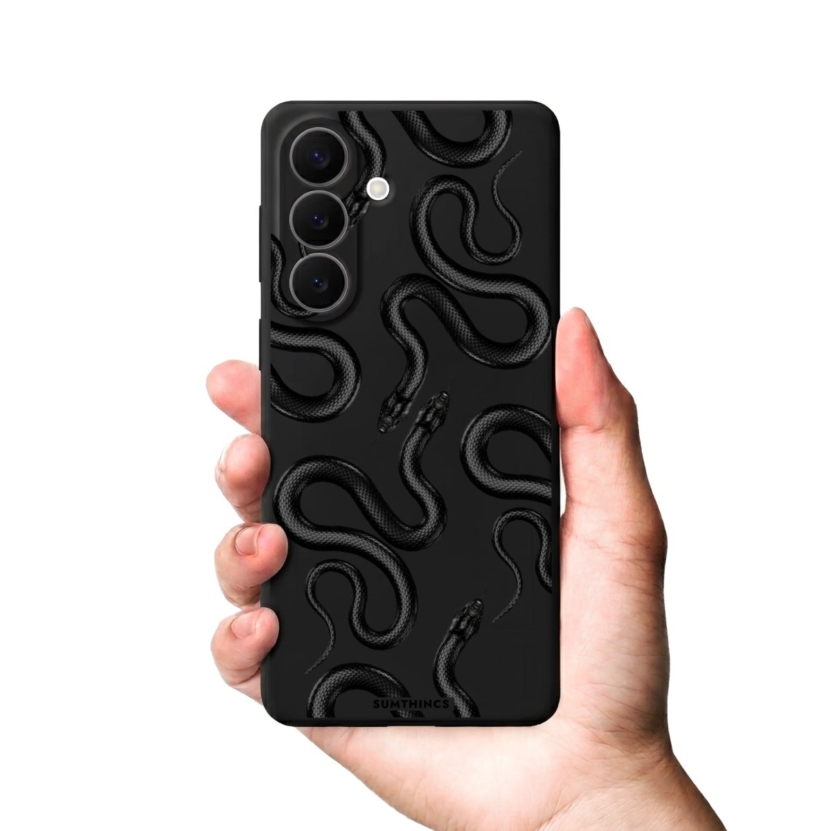 Samsung Snakes Premium Telefon Kılıfı Gri - Sumthincs