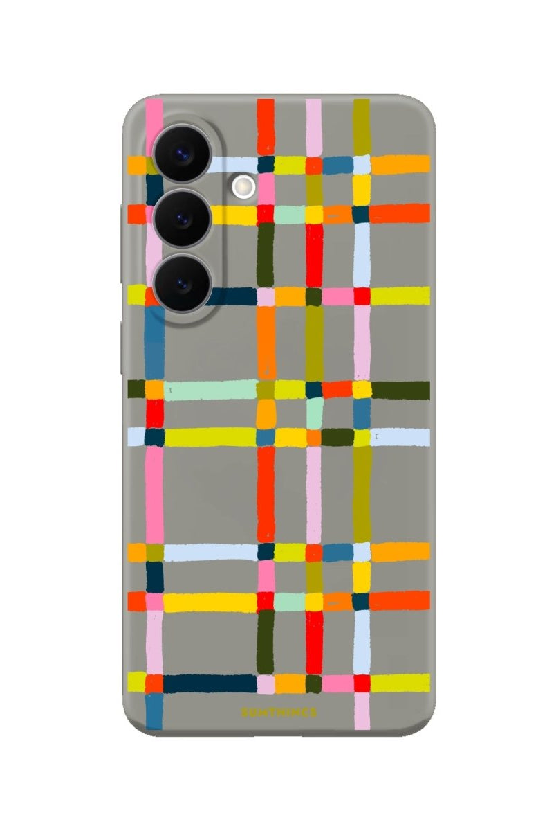 Samsung Sunny Stripes Premium Telefon Kılıfı Gri - Sumthincs