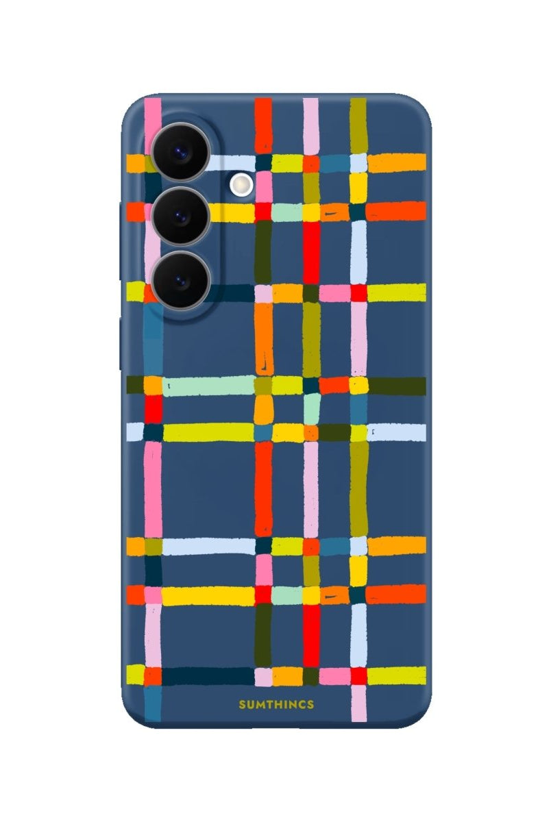 Samsung Sunny Stripes Premium Telefon Kılıfı Pasifik Mavi - Sumthincs