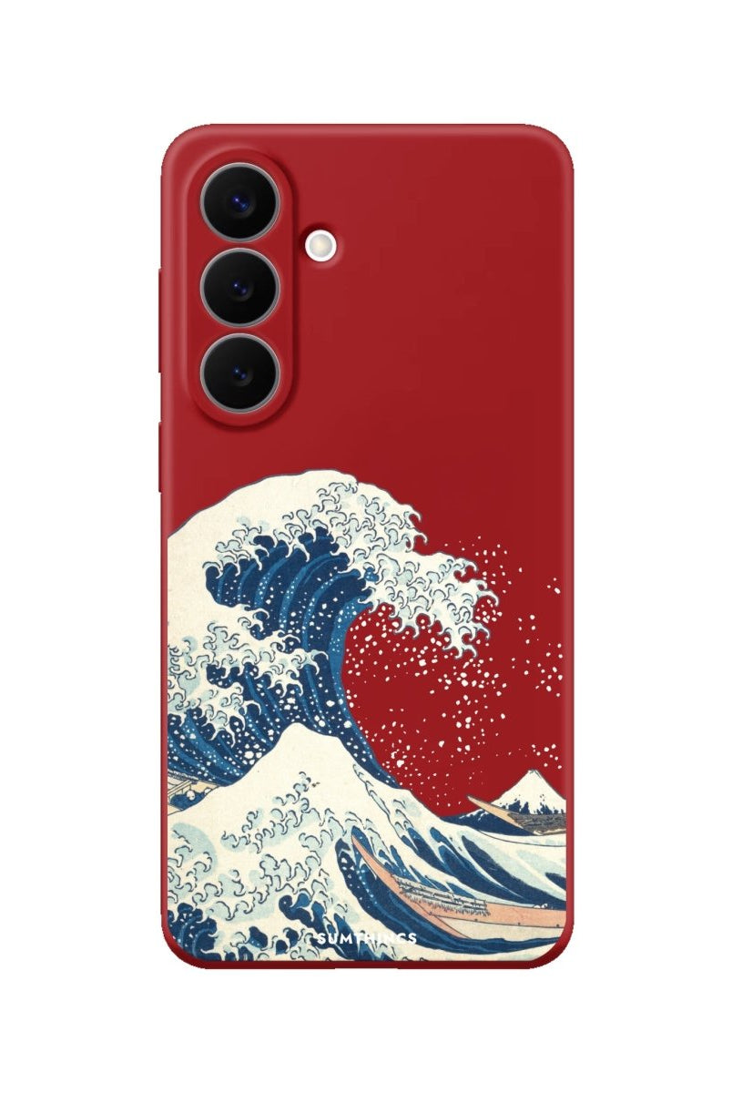 Samsung Waves Premium Telefon Kılıfı Kırmızı - Sumthincs