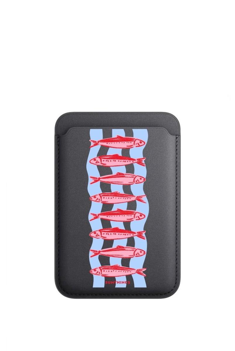 Sardine MagSafe Deri Cüzdan Wallet Siyah - Sumthincs
