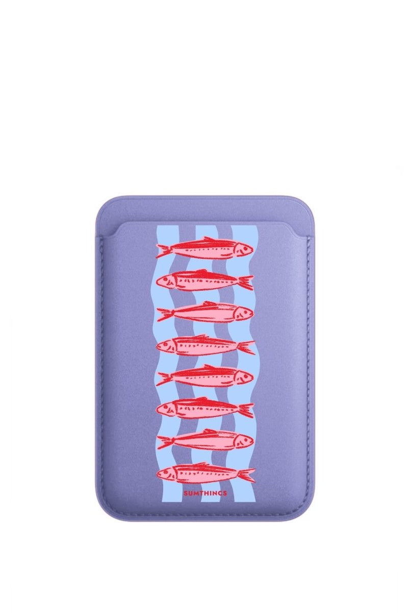 Sardine MagSafe Deri Cüzdan Wallet Lila - Sumthincs
