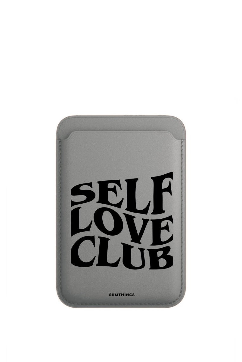 Self Love Club MagSafe Deri Cüzdan Wallet Gri - Sumthincs