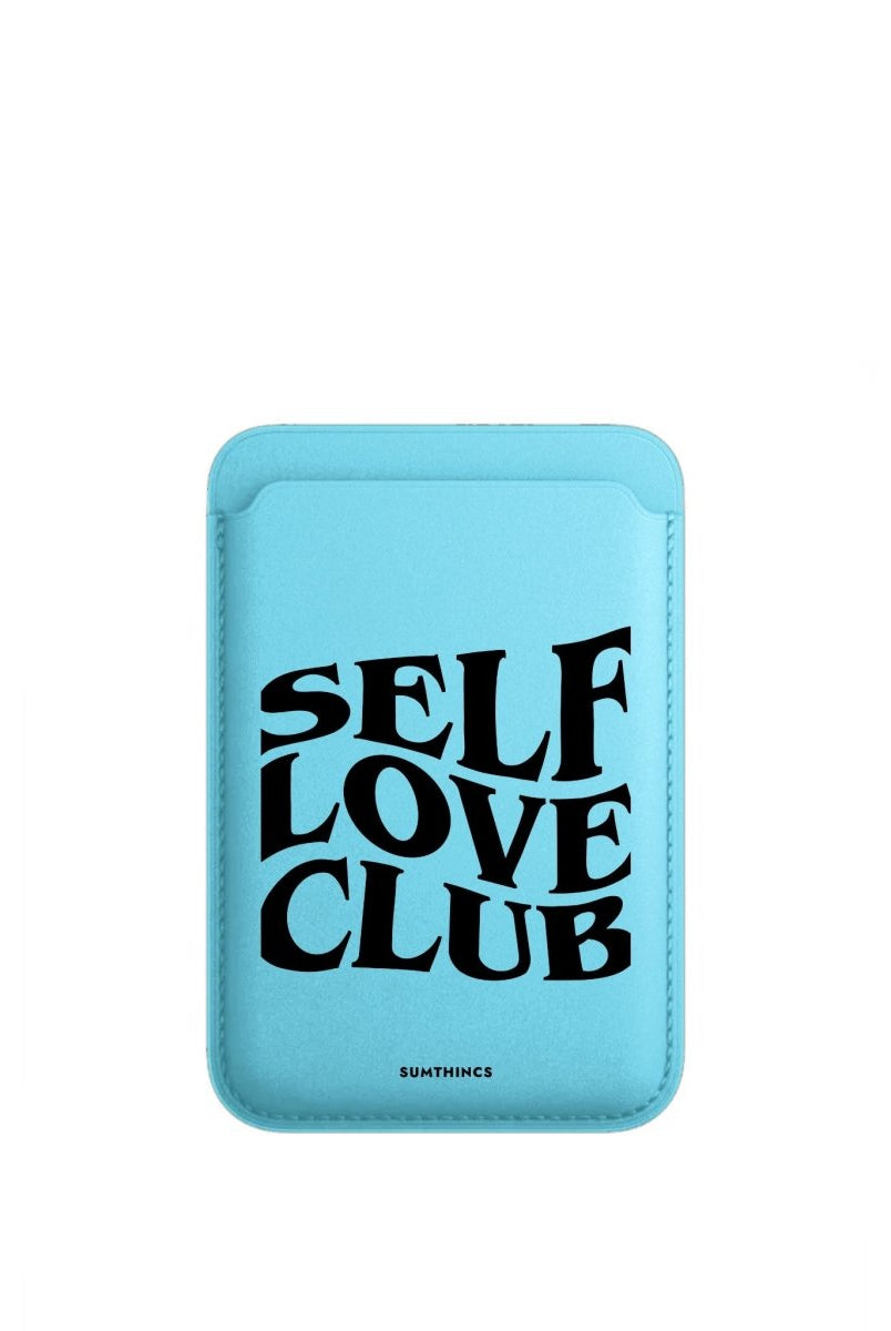Self Love Club MagSafe Deri Cüzdan Wallet Mavi - Sumthincs