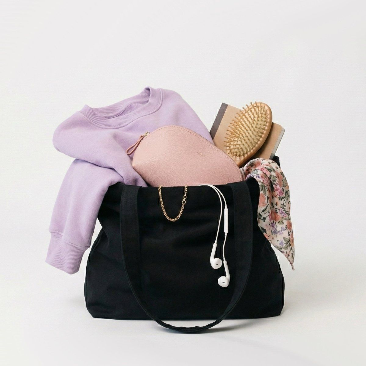 Siyah Large Tote Çanta - SUMTHINCS