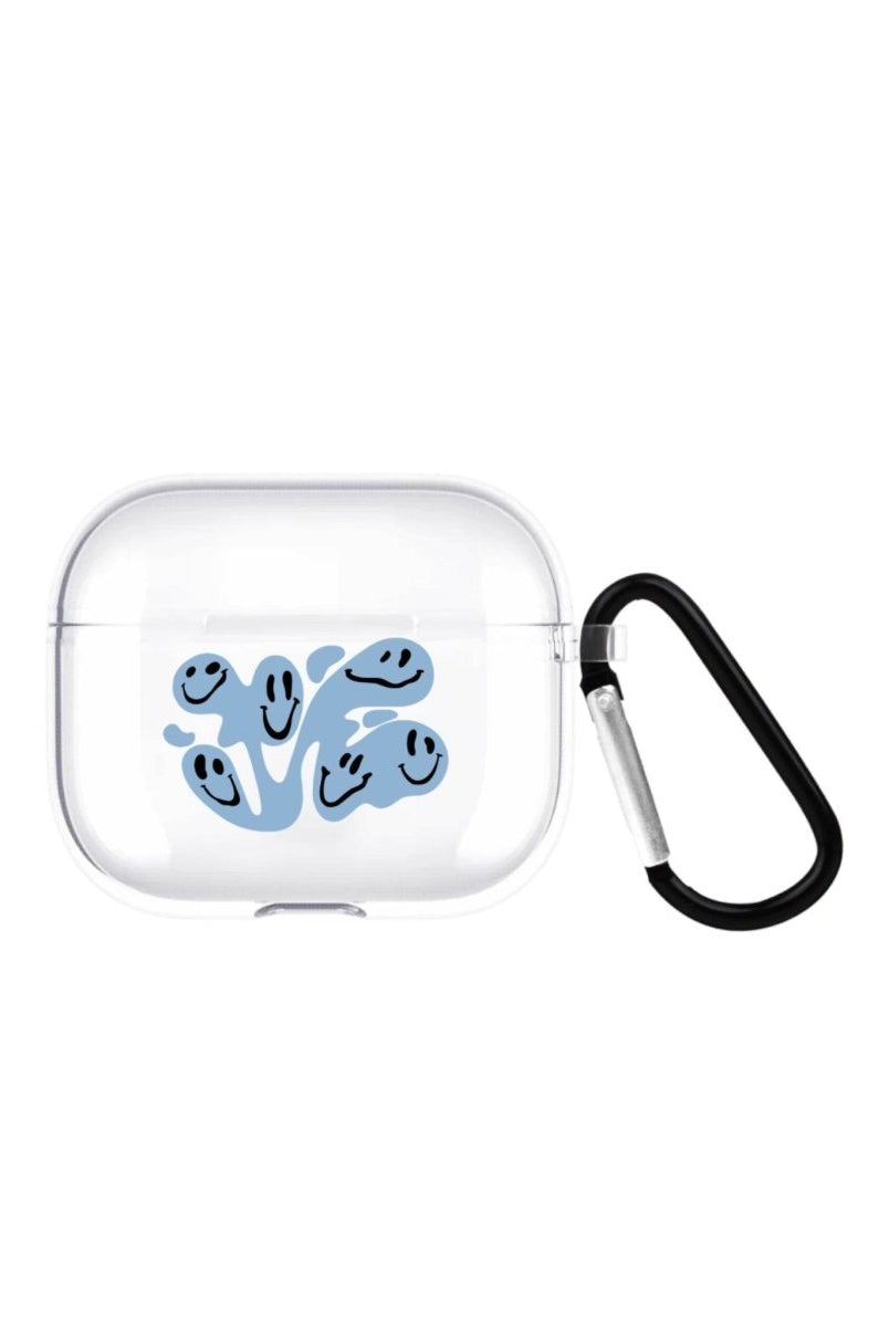 Smiley AirPods 3 Şeffaf Silikon Kılıf Beyaz Şeffaf - SUMTHINCS