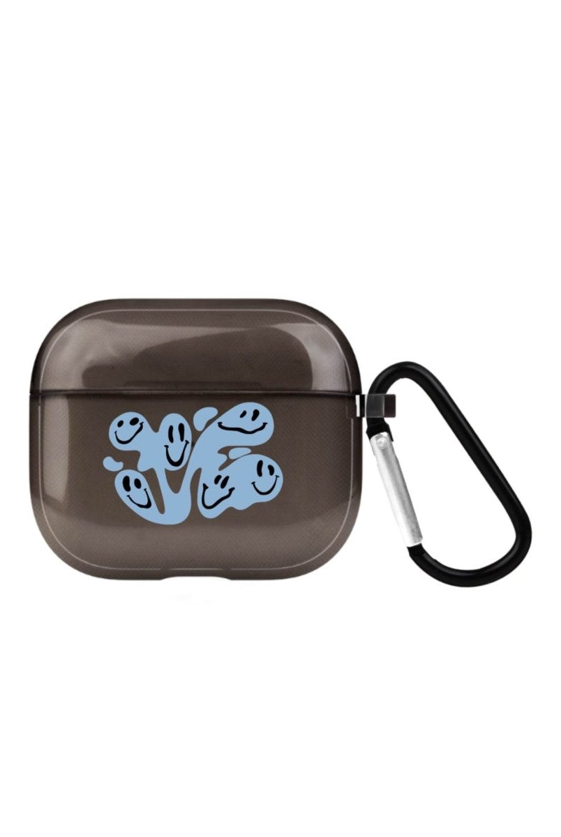 Smiley AirPods 3 Şeffaf Silikon Kılıf Siyah - SUMTHINCS