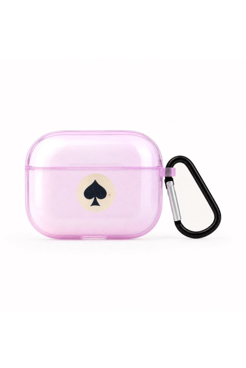 Spade AirPods Pro Şeffaf Silikon Kılıf Lila - Sumthincs