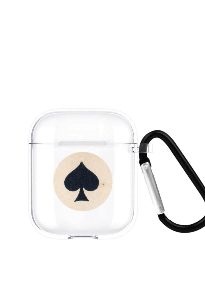 Spade AirPods Şeffaf Silikon Kılıf Beyaz Şeffaf - SUMTHINCS