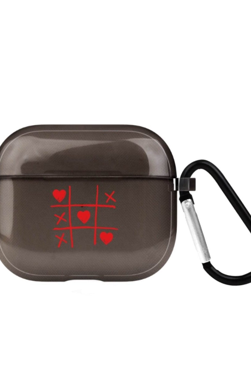 Tic Tac Toe AirPods 3 Şeffaf Silikon Kılıf Siyah - SUMTHINCS