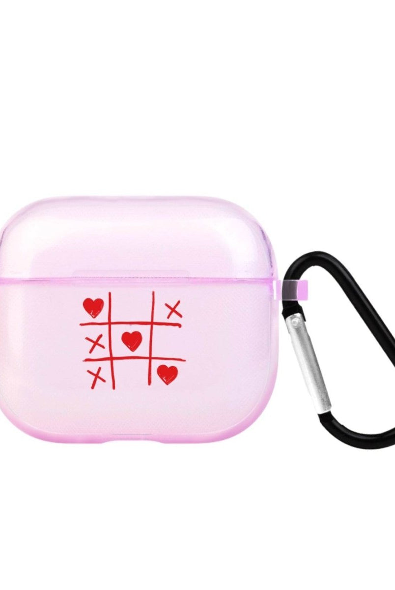 Tic Tac Toe AirPods 3 Şeffaf Silikon Kılıf Lila - SUMTHINCS