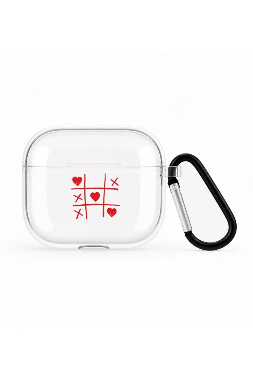 Tic Tac Toe AirPods 3 Şeffaf Silikon Kılıf Beyaz Şeffaf - Sumthincs