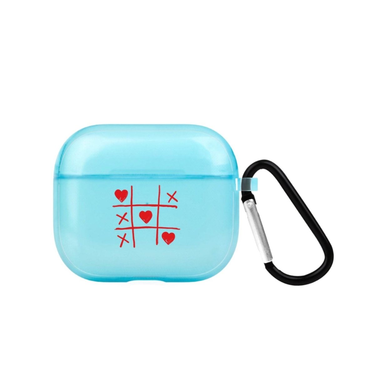 Tic Tac Toe AirPods 3 Şeffaf Silikon Kılıf Mavi - SUMTHINCS