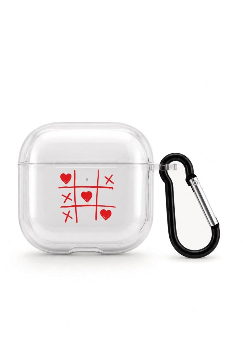 Tic Tac Toe AirPods 4 Şeffaf Silikon Kılıf - Sumthincs