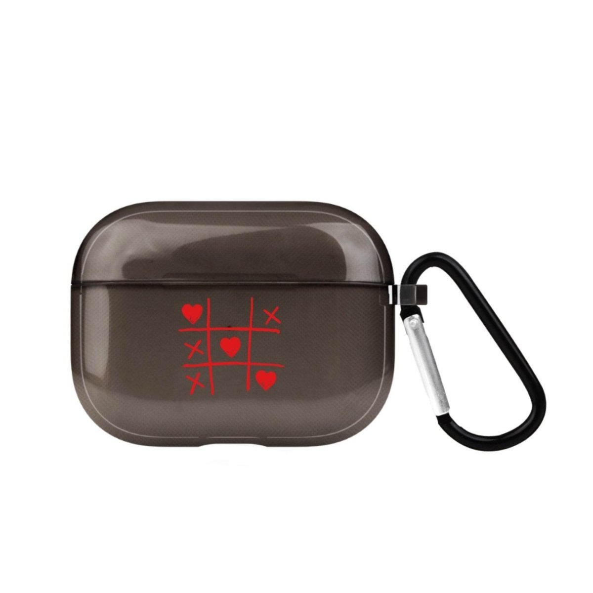 Tic Tac Toe AirPods Pro 2 Şeffaf Silikon Kılıf Siyah - SUMTHINCS