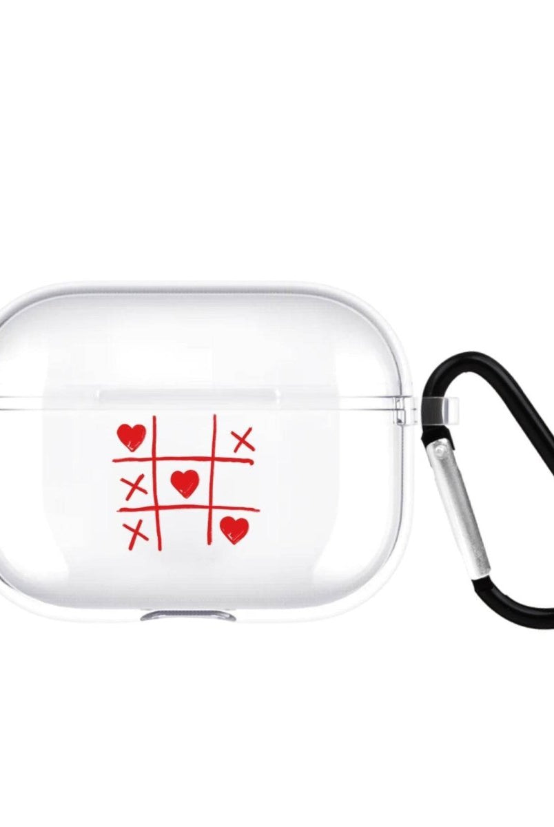 Tic Tac Toe AirPods Pro 2 Şeffaf Silikon Kılıf Beyaz Şeffaf - SUMTHINCS