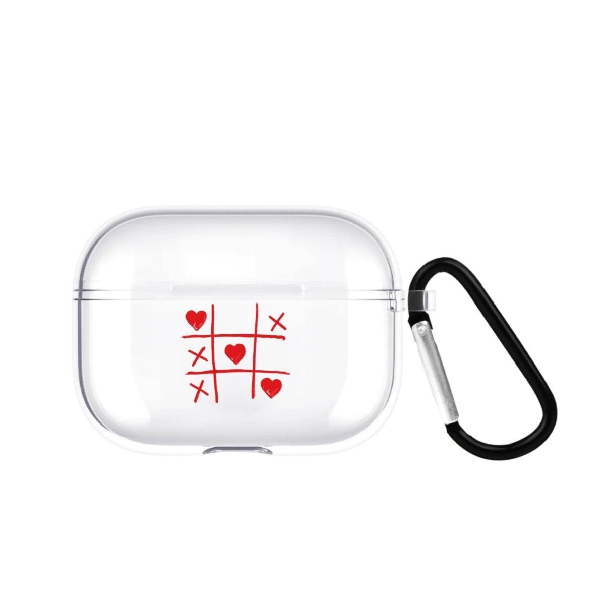 Tic Tac Toe AirPods Pro 2 Şeffaf Silikon Kılıf Beyaz Şeffaf - SUMTHINCS