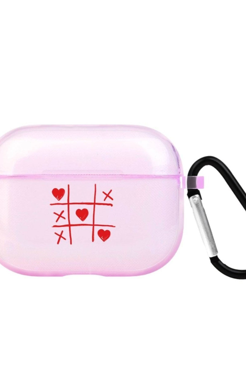 Tic Tac Toe AirPods Pro 2 Şeffaf Silikon Kılıf Lila - SUMTHINCS