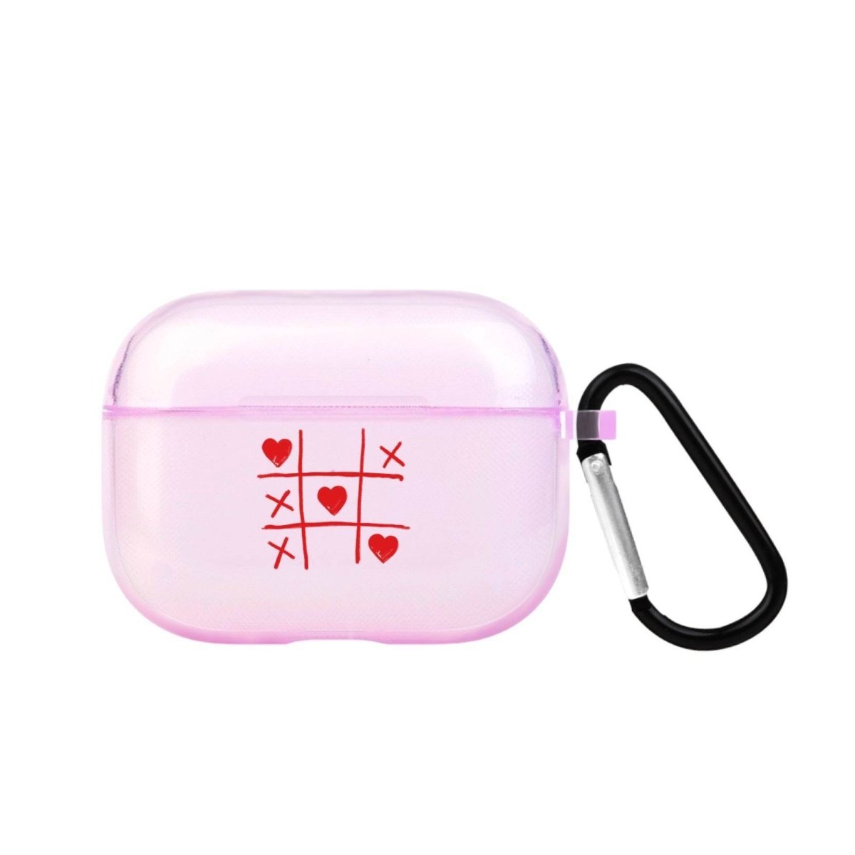 Tic Tac Toe AirPods Pro 2 Şeffaf Silikon Kılıf Lila - SUMTHINCS