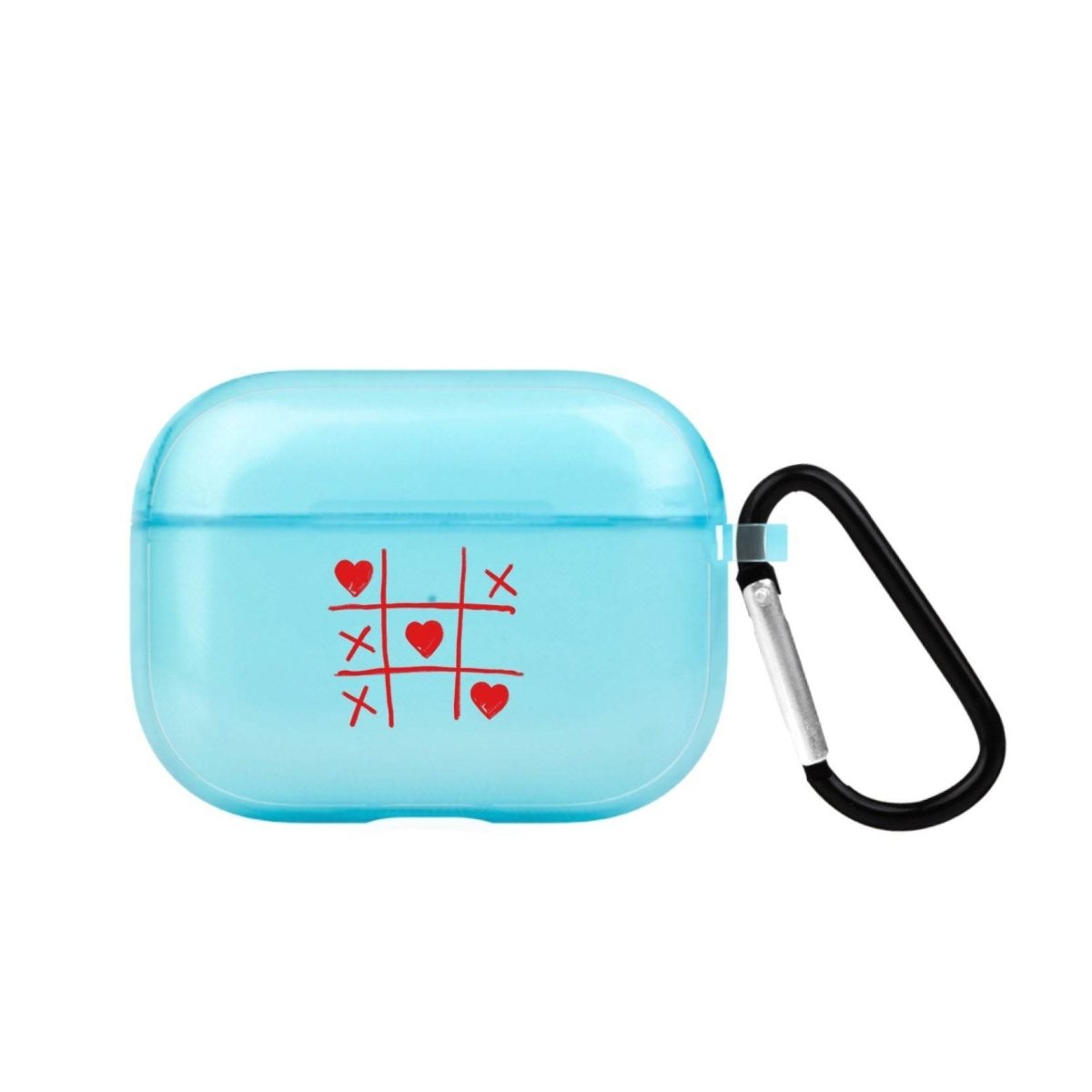 Tic Tac Toe AirPods Pro 2 Şeffaf Silikon Kılıf Mavi - SUMTHINCS