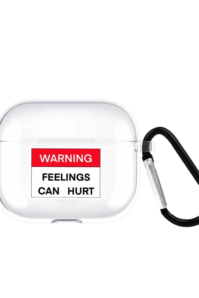 Warning AirPods 3 Şeffaf Silikon Kılıf Beyaz Şeffaf - SUMTHINCS