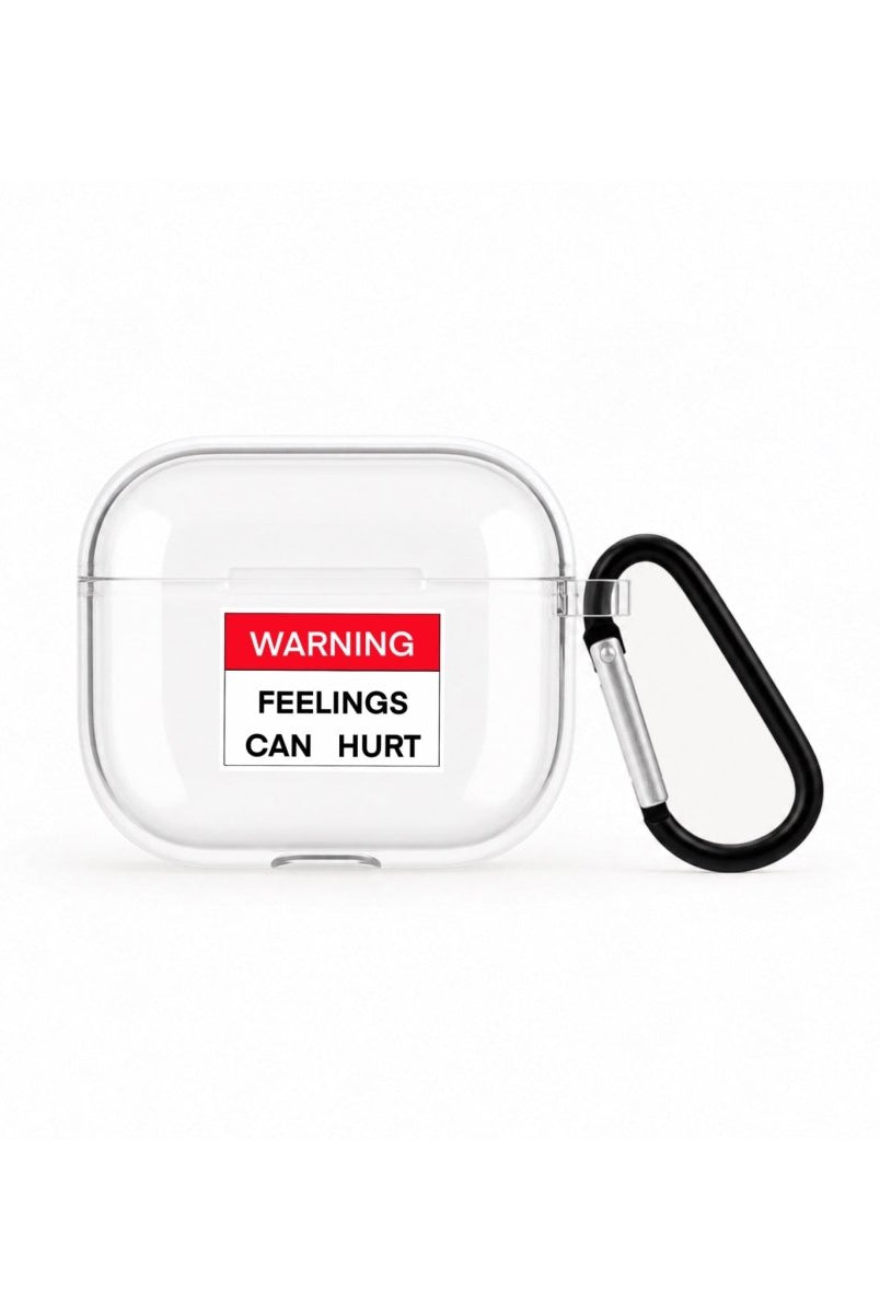 Warning AirPods 3 Şeffaf Silikon Kılıf Beyaz Şeffaf - Sumthincs