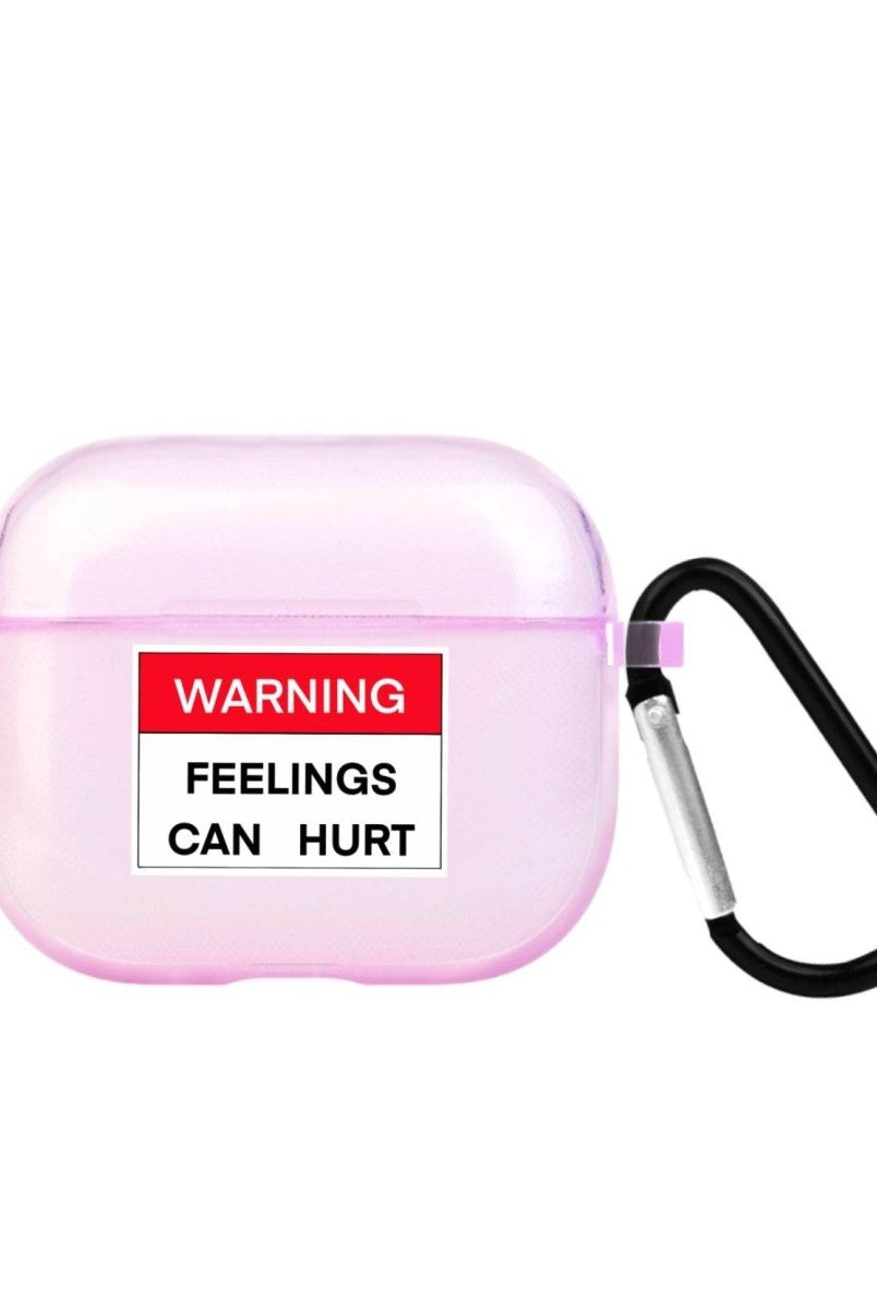 Warning AirPods 3 Şeffaf Silikon Kılıf Lila - SUMTHINCS