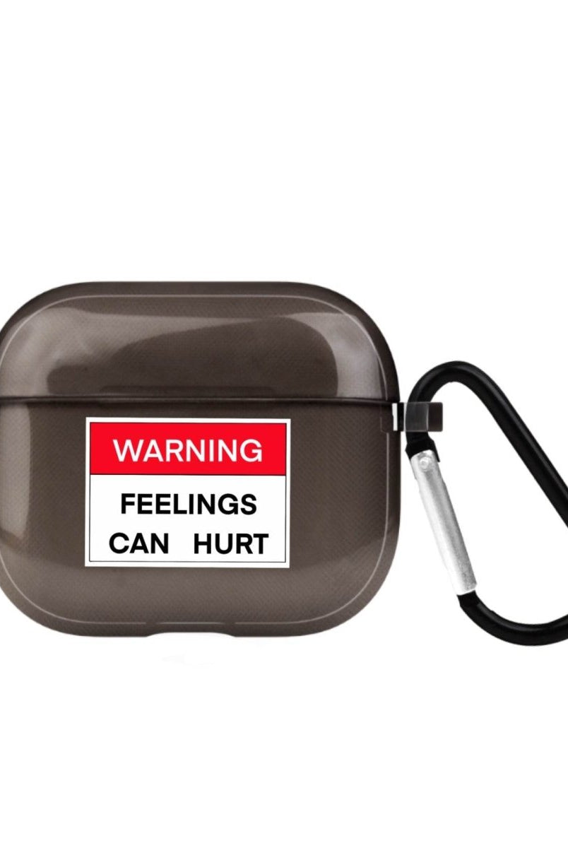 Warning AirPods 3 Şeffaf Silikon Kılıf Siyah - SUMTHINCS