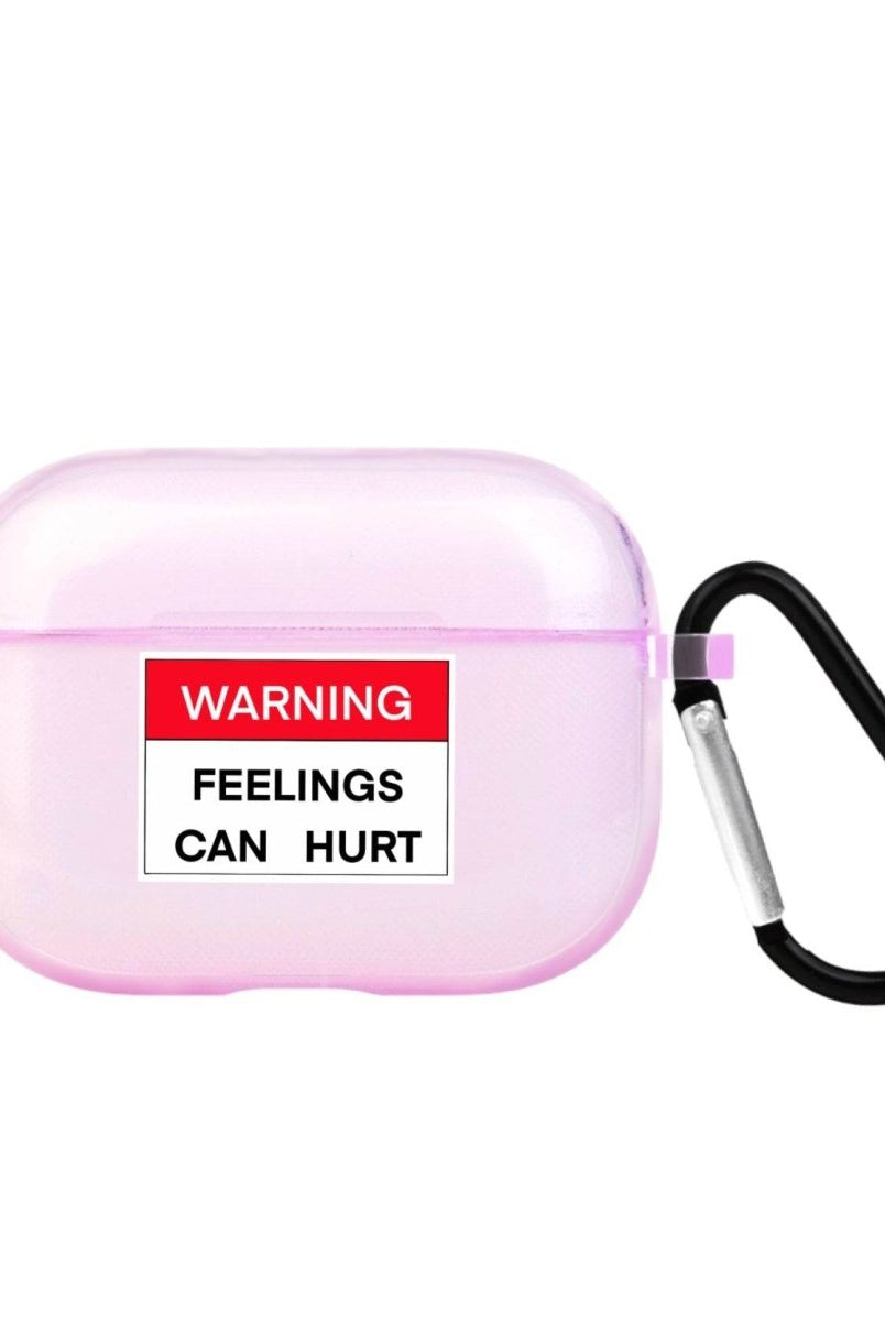 Warning AirPods Pro Şeffaf Silikon Kılıf Lila - SUMTHINCS