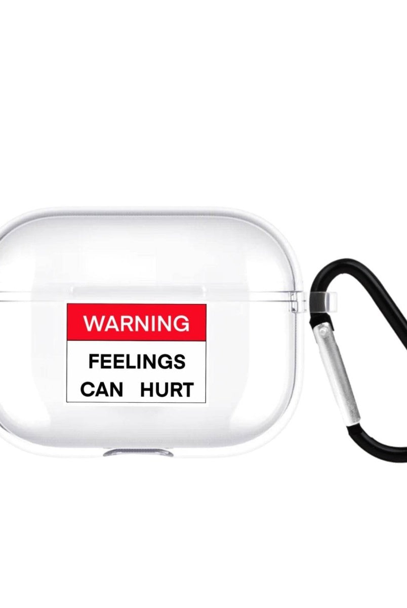 Warning AirPods Pro Şeffaf Silikon Kılıf Beyaz Şeffaf - SUMTHINCS