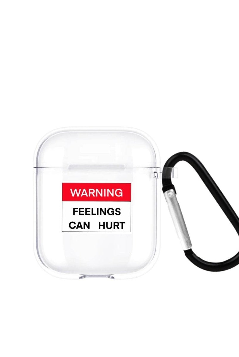 Warning AirPods Şeffaf Silikon Kılıf Beyaz Şeffaf - SUMTHINCS