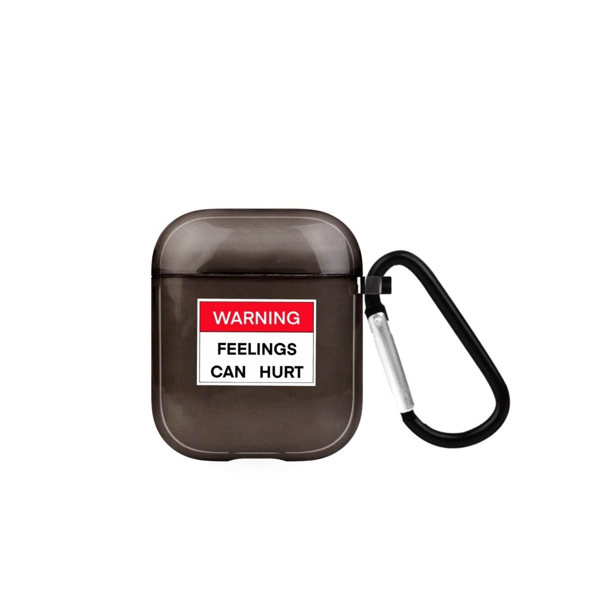 Warning AirPods Şeffaf Silikon Kılıf Siyah - SUMTHINCS