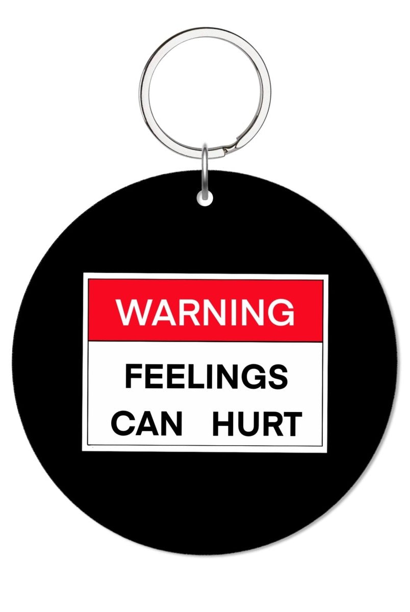 Warning Glossy Yuvarlak Anahtarlık - SUMTHINCS