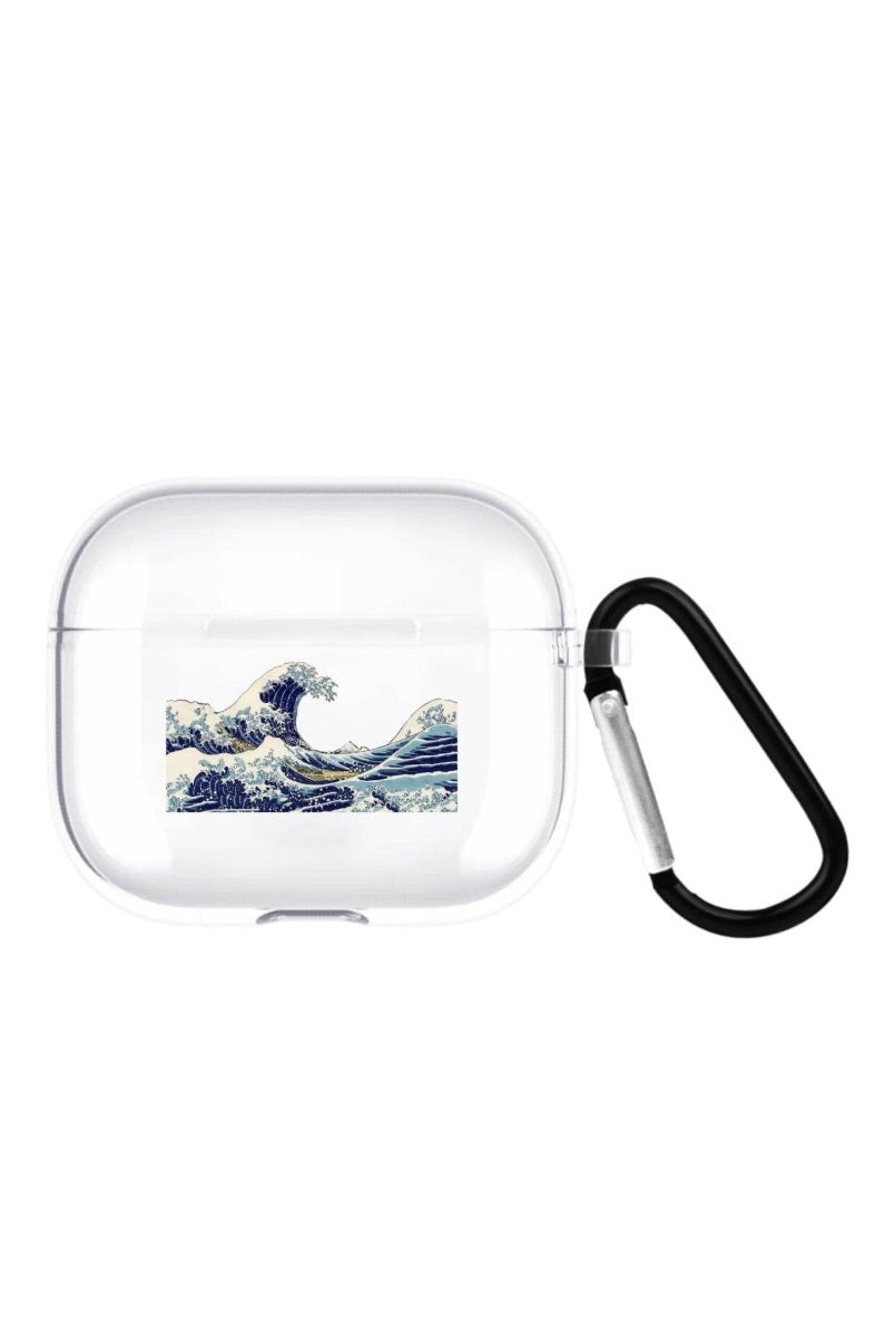 Waves AirPods 3 Şeffaf Silikon Kılıf Beyaz Şeffaf - SUMTHINCS