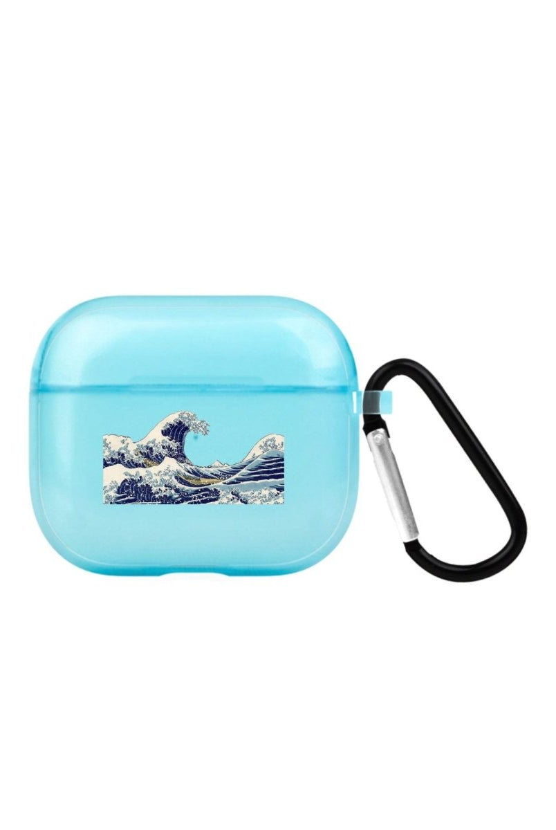 Waves AirPods 3 Şeffaf Silikon Kılıf Mavi - SUMTHINCS